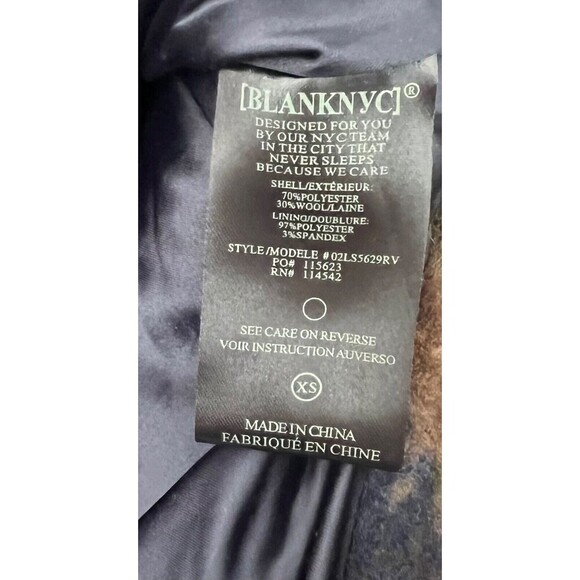 BlankNYC Hit The Trail Shacket Flannel Brown Green Navy XS Cabin Outdoor Prairie - Picture 13 of 13
